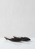 Bea Ruched Satin Mules