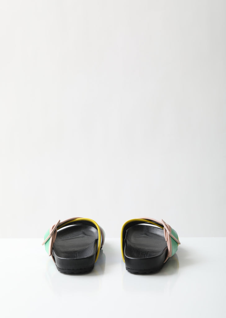 Alpha Beach Colorblock Slides – La Garçonne