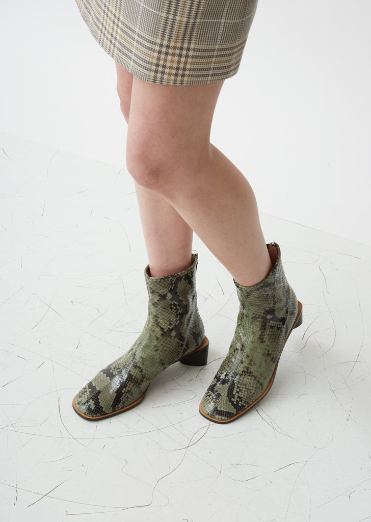 Bertine Snake Ankle Boots
