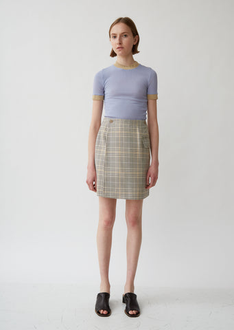 Ivonne Glossy Check Skirt