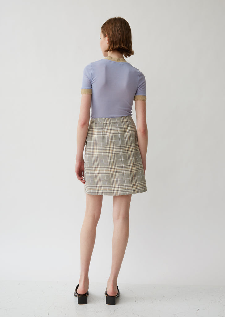 Ivonne Glossy Check Skirt