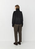 Cropped Wool & Mohair Pullover
