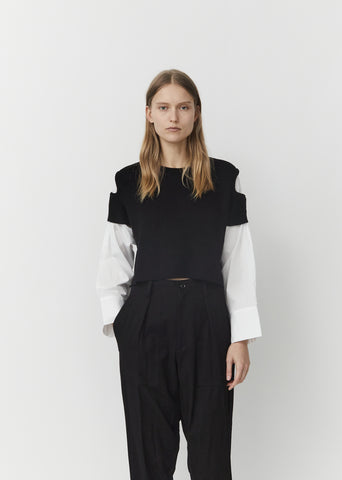 Cotton & Wool Cut-Out Sweater