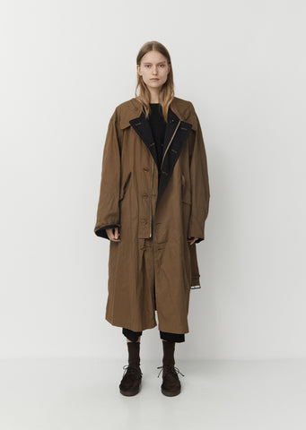 Crinkle Cotton Trenchcoat