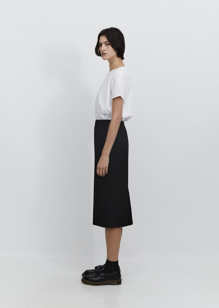 Formal Wool Drawstring Skirt