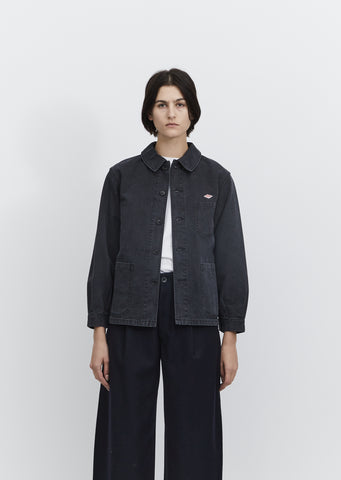 Women's Cotton Serge Work Jacket — Black