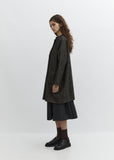 Collarless Patch Pocket Coat