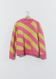 Diagonal Stripe Wool Sweater