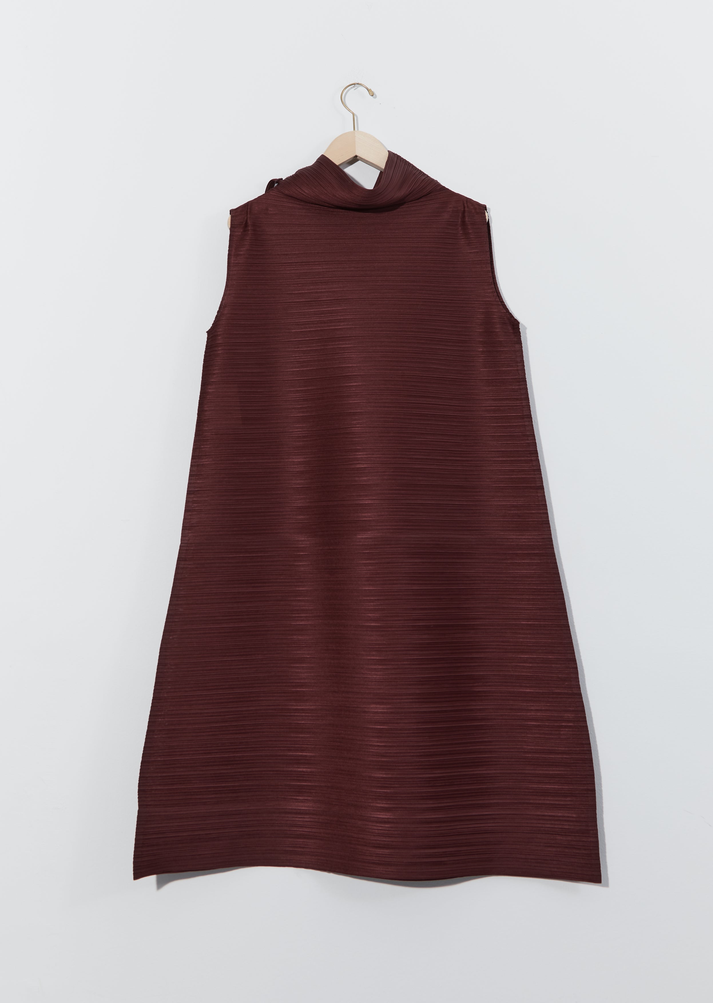 pleats please high neck dress Pleats Please Issey Miyake Black Long-Sleeve Midi Dress