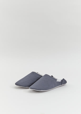 Abe Canvas Wool-Lined Home Shoes — Grey