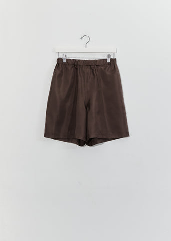 Puff Silk Twill Shorts