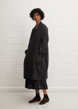 Oversized Wool Coat — Charcoal