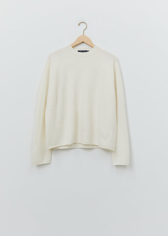 Munch Cashmere Crewneck Sweater — Off White