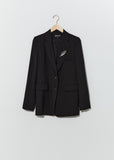 Wool Suit Jacket w/ Brooch
