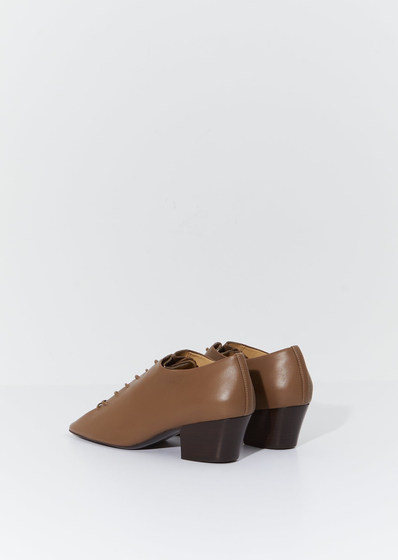 Heeled Derbies Khaki Brown La Garonne Heeled Derbies Khaki Brown La Garonne