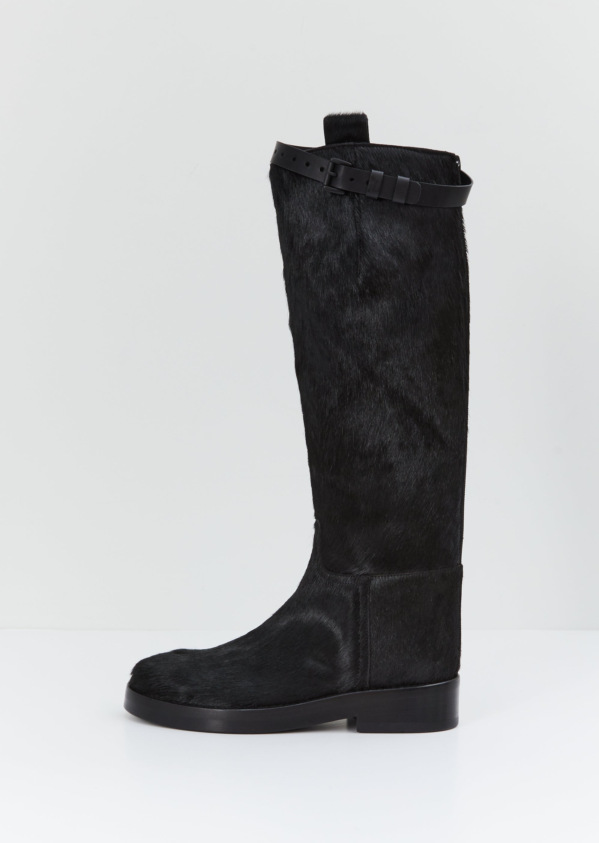 【PORTERNA】Keulle Fur Boots TURIN Black Microsuede Boots by KG KURT GEIGER