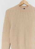 Alpaca Cable Sweater — Ecru