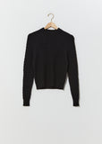 Alpaca Cable Sweater — Black