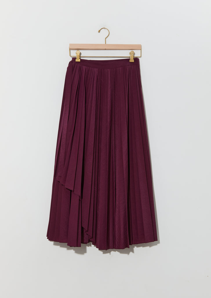 Wool Organza Pleated Pareo Skirt