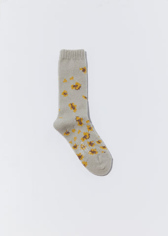 Leopard Socks — Grey