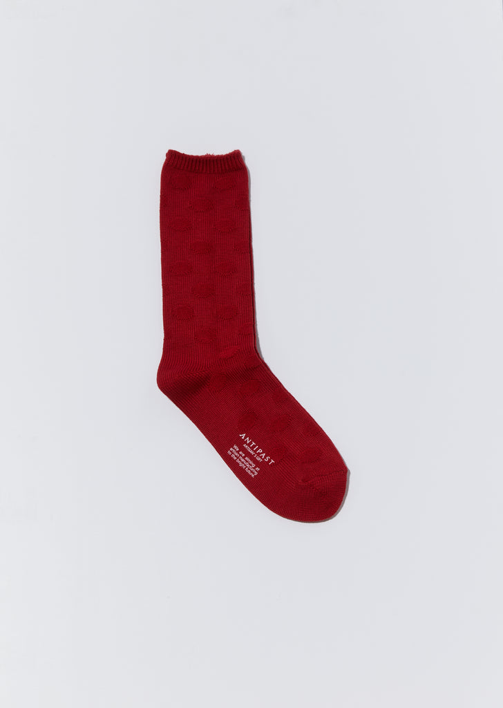 Polka Dot Socks — Red