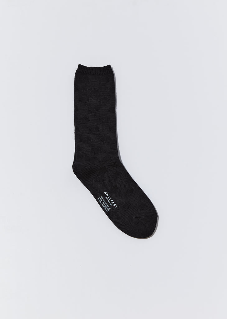 Polka Dot Socks — Black