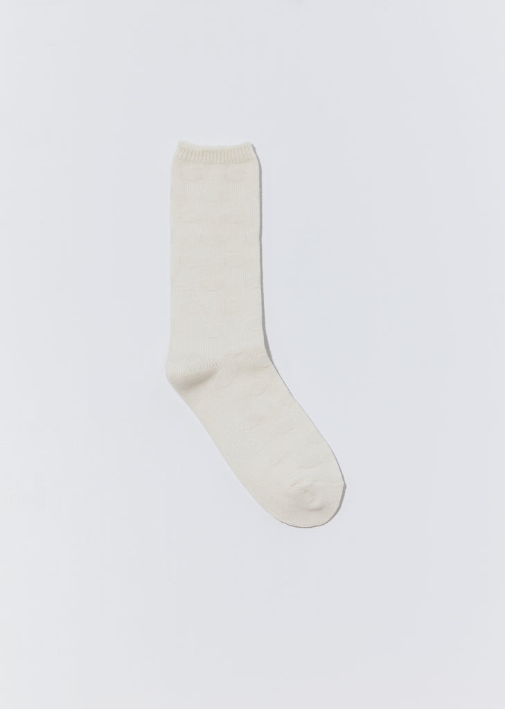 Polka Dot Socks — White