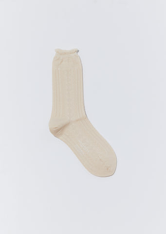 Cahin Stitch Socks — Ivory