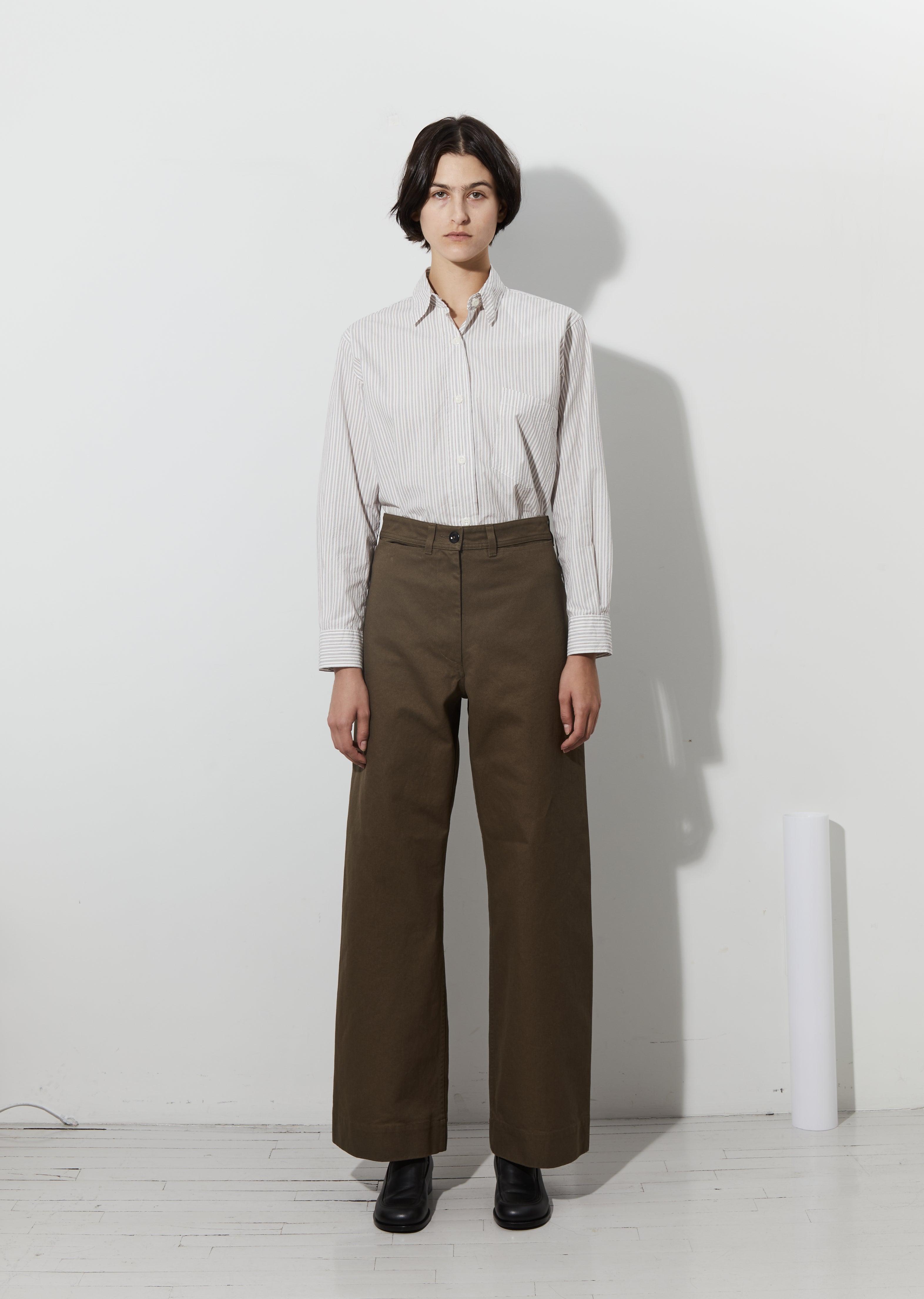 Pleated Wide Leg Trouser — Black – La Garçonne