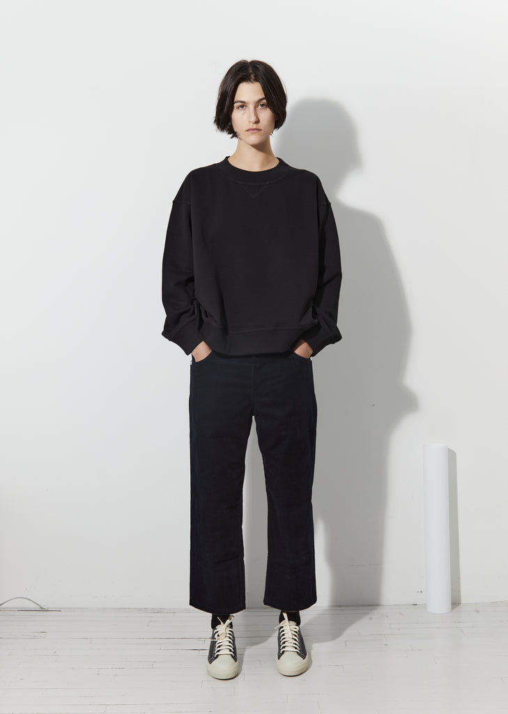 Toulouse Cotton Fleece Sweatshirt — Black