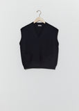 Merino Wool & Cashmere Vest — Navy
