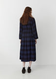 Flannel Check Hand-Dyed Dress