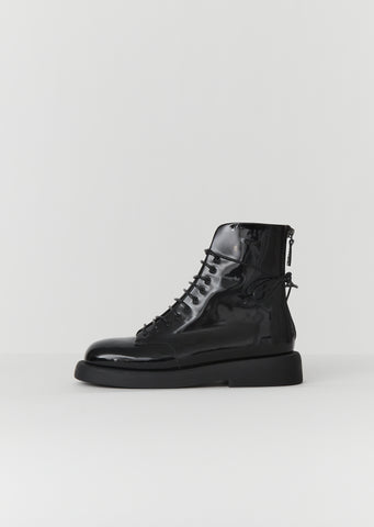 Gommello Patent Leather Boots — Black