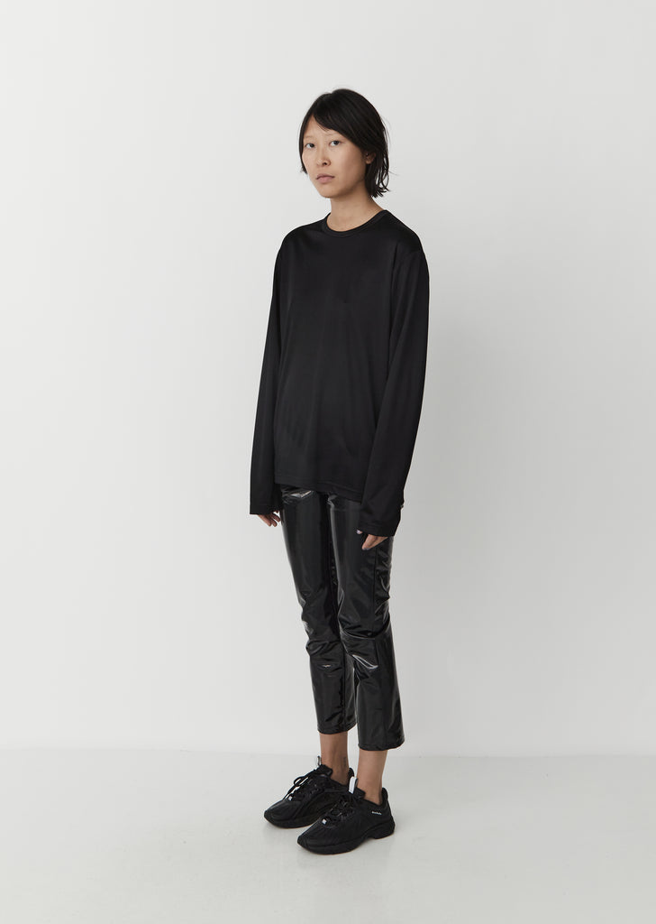 Black High-shine stretch-jersey leggings, Junya Watanabe