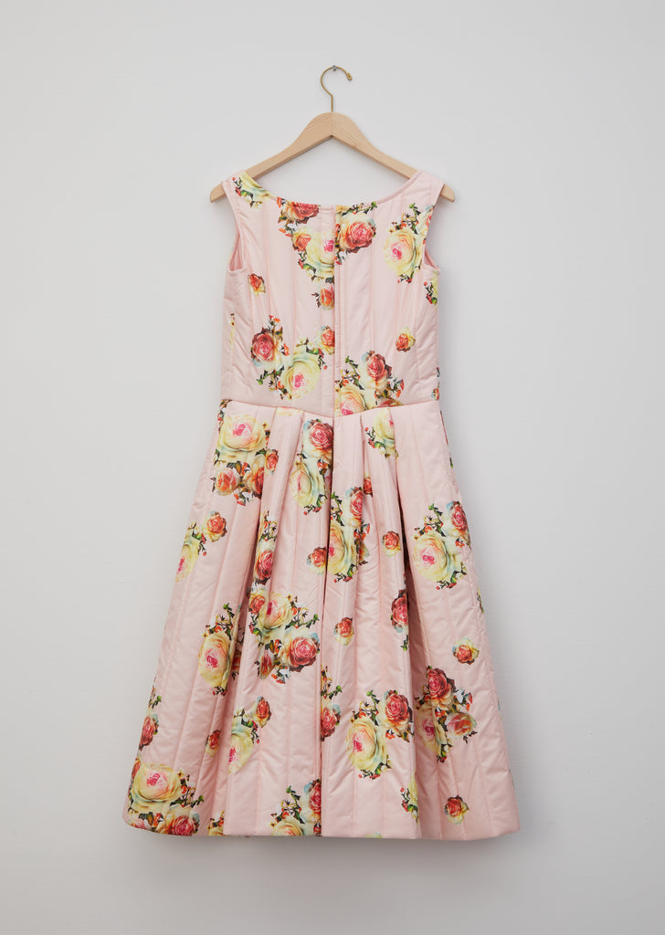 Flower Pattern Quilted Dress
