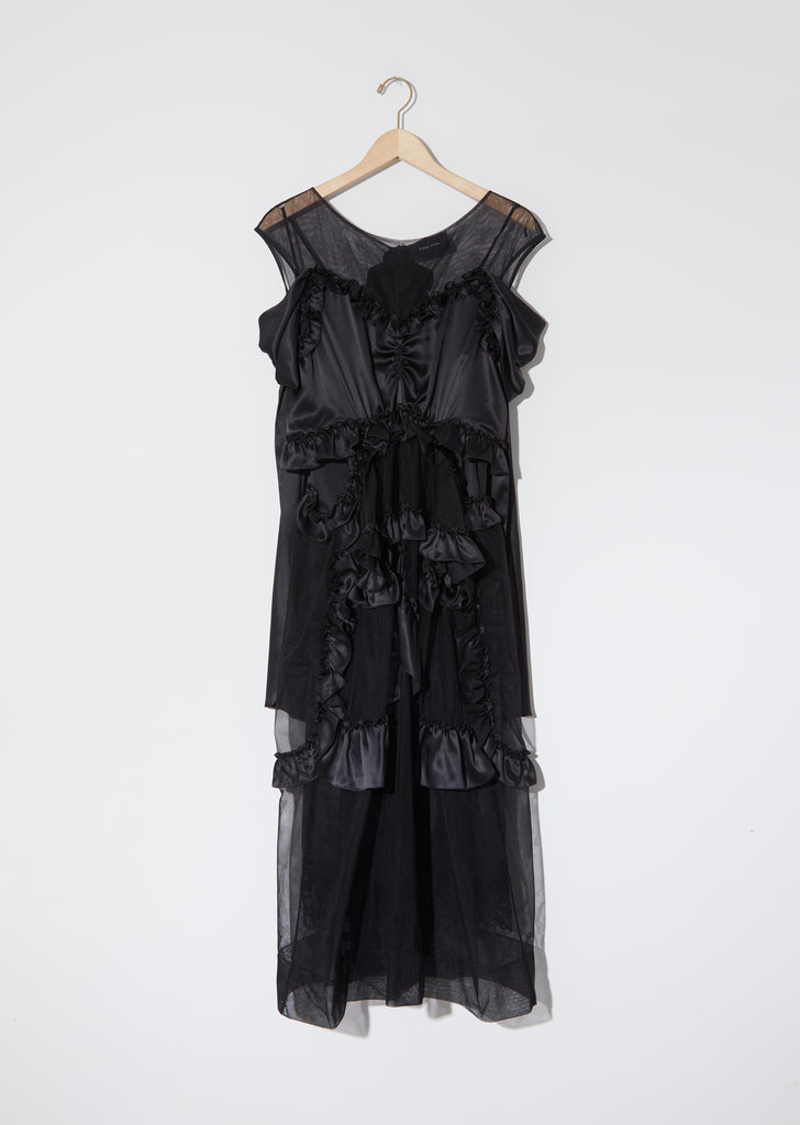 Silk Satin & Tulle Skeleton Dress