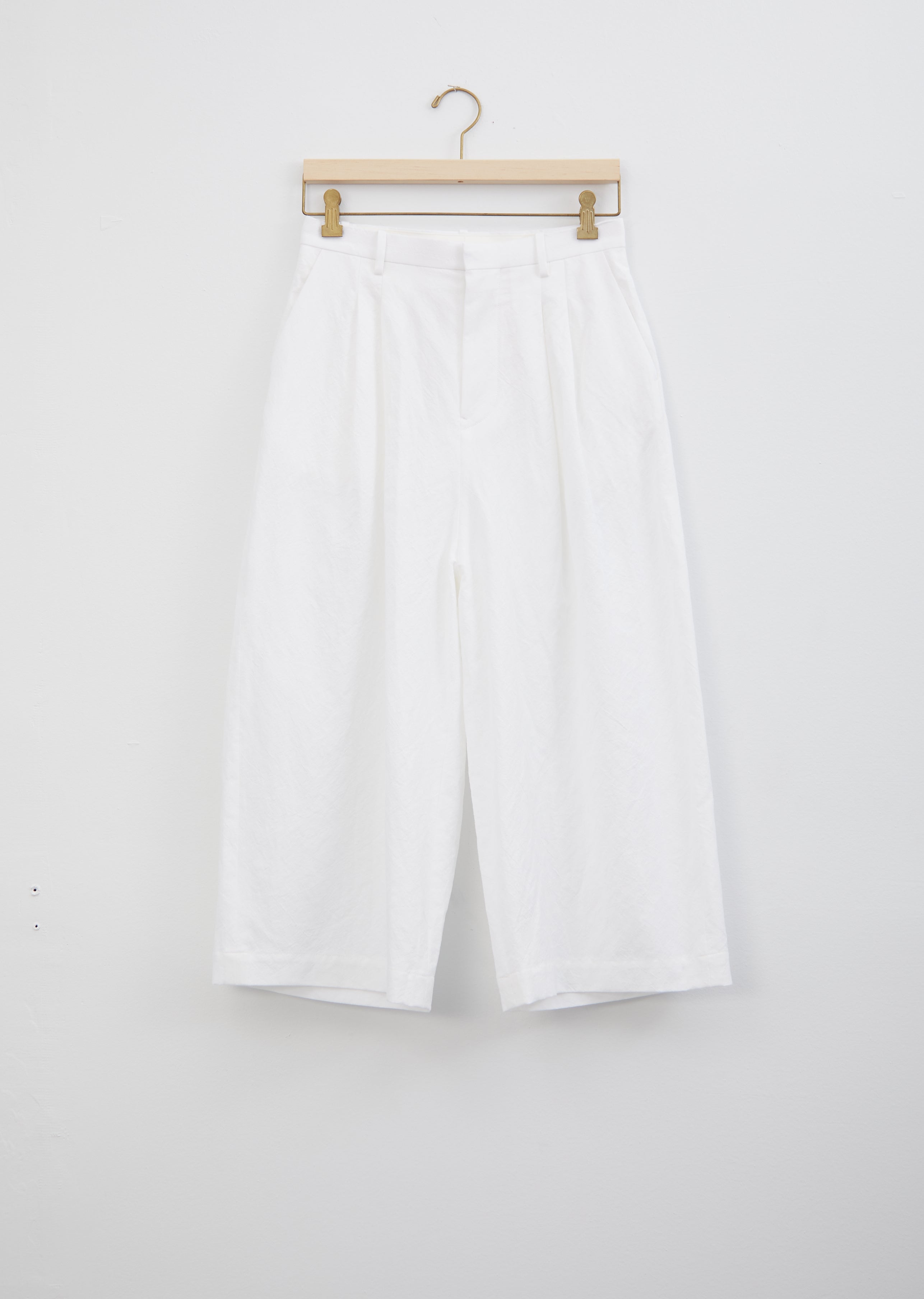 Kivi Cotton and Linen Trouser — White – La Garçonne