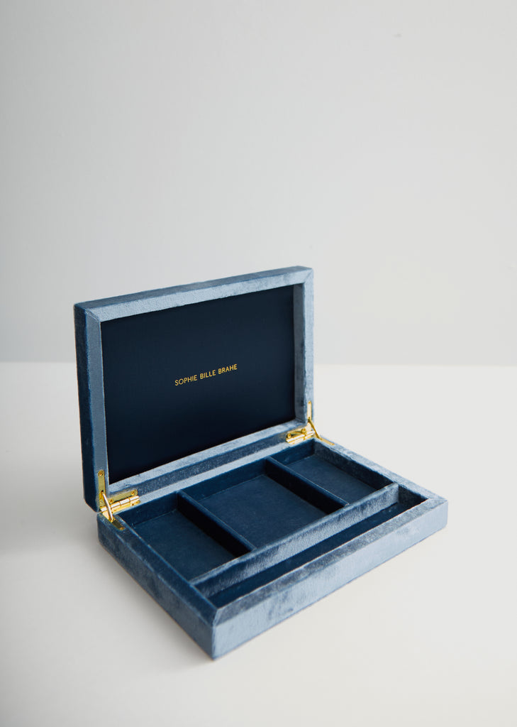 Tresor Velvet Jewelry Box — Blue