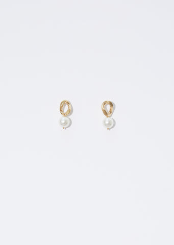 Baby Pearl Link Earrings