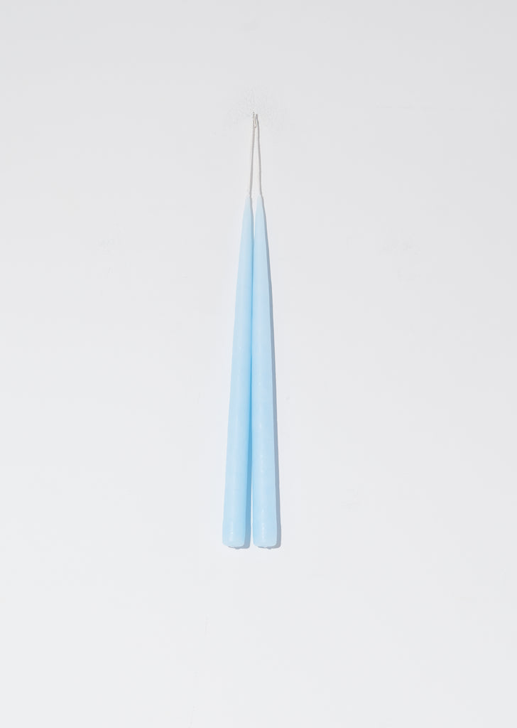 Hand Dipped Tapered 13" Candles — Ice Blue