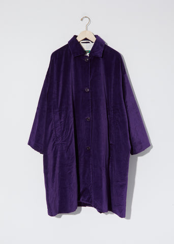 Blob Velvet Coat - Purple