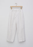 Cotton Linen Drill Deep Pleat Trouser