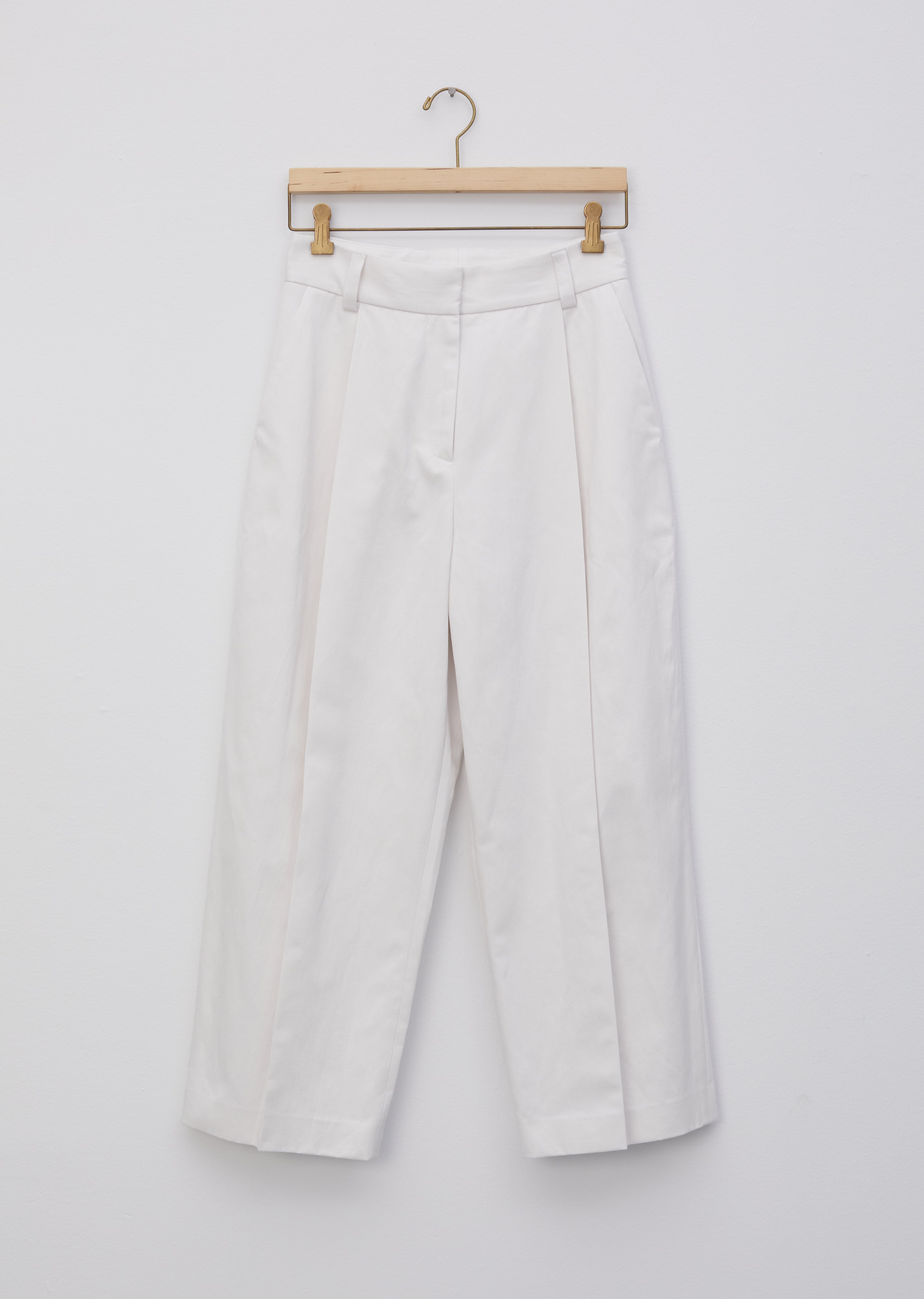 Cotton Linen Drill Deep Pleat Trouser – La Garçonne