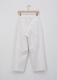 Cotton Linen Drill Deep Pleat Trouser