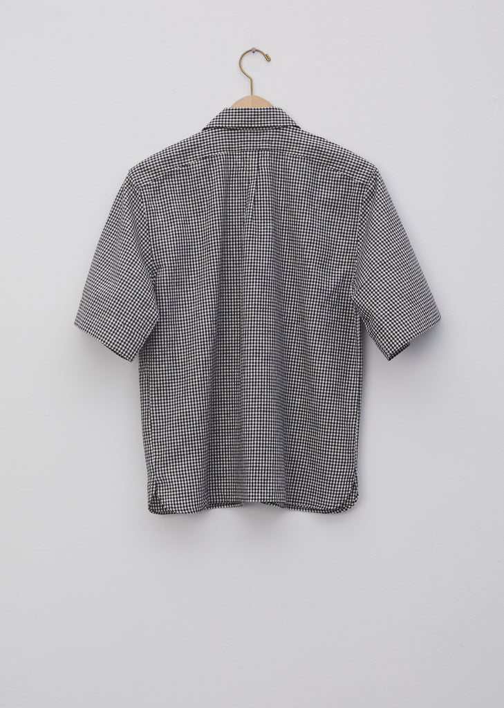 Cotton Linen Gingham Safari Shirt