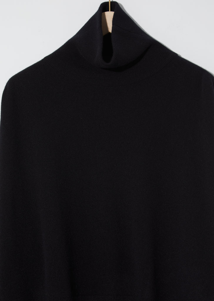 Turtleneck Chunky Sweater — Black