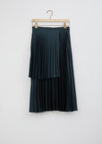 Satin Pleated Tiered Skirt