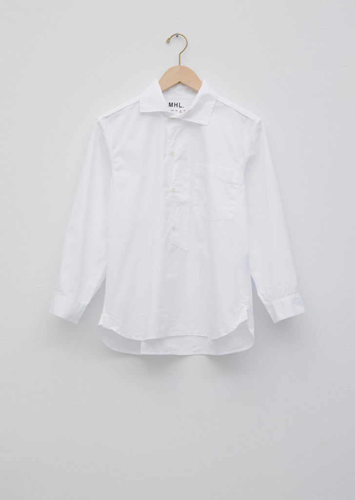 Cotton Asymmetric Collard Shirt