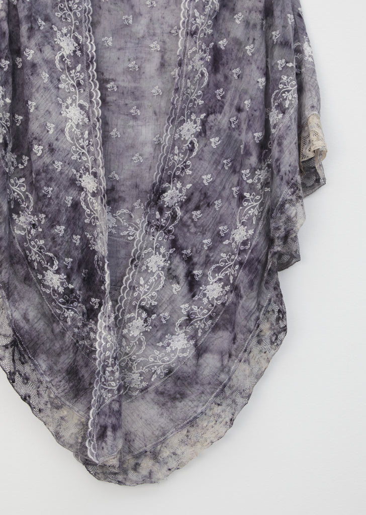 Stanton Floral Dye Embroidered Lace Shawl