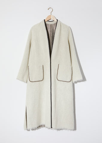 Reversible Wool Lurex Bouclé Coat